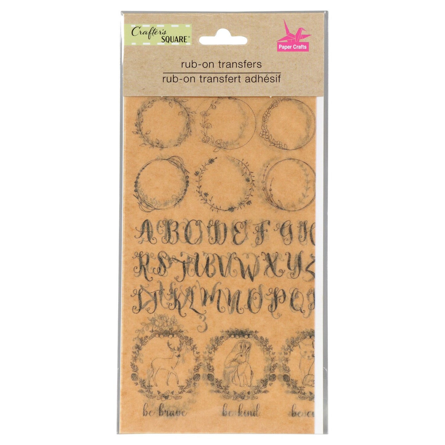 Crafter's Square Parchment Rub-On Sticker Designs (Pack of 36)