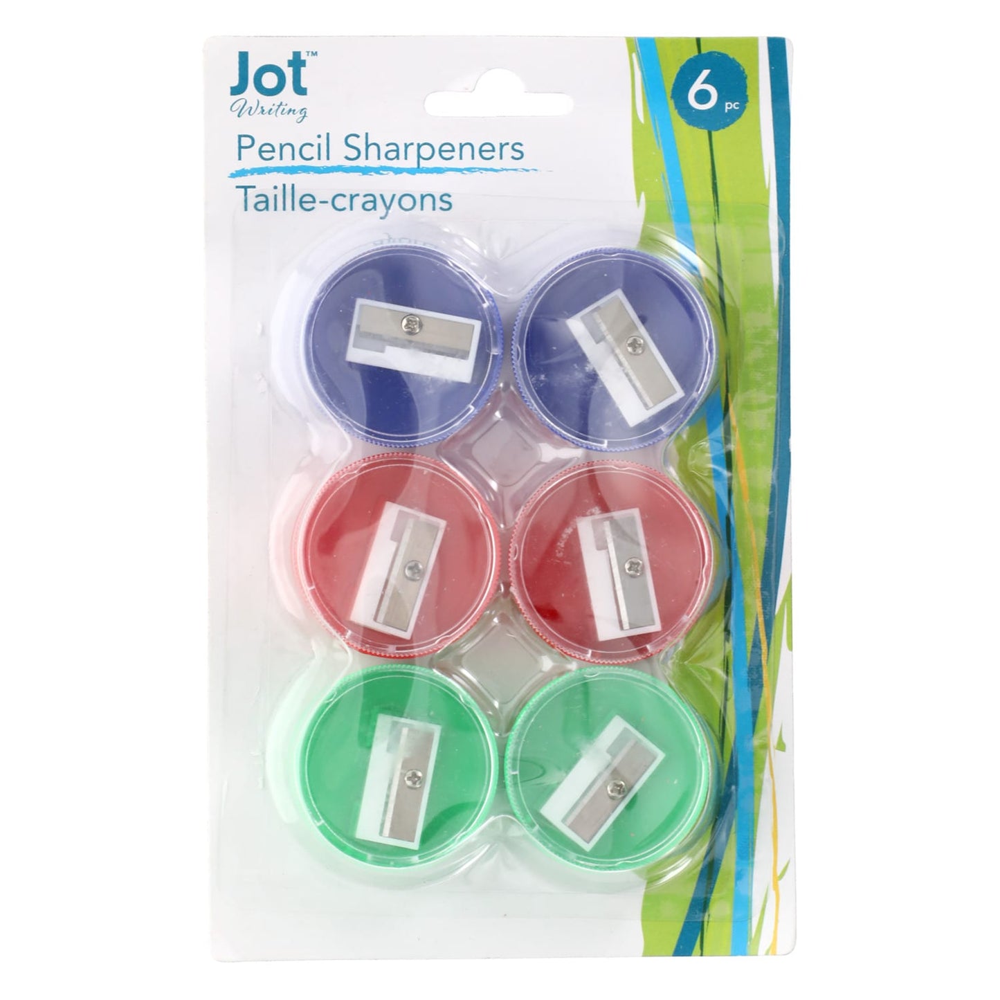 Jot Round Portable Pencil Sharpeners, 6-ct. Packs (Pack of 24)