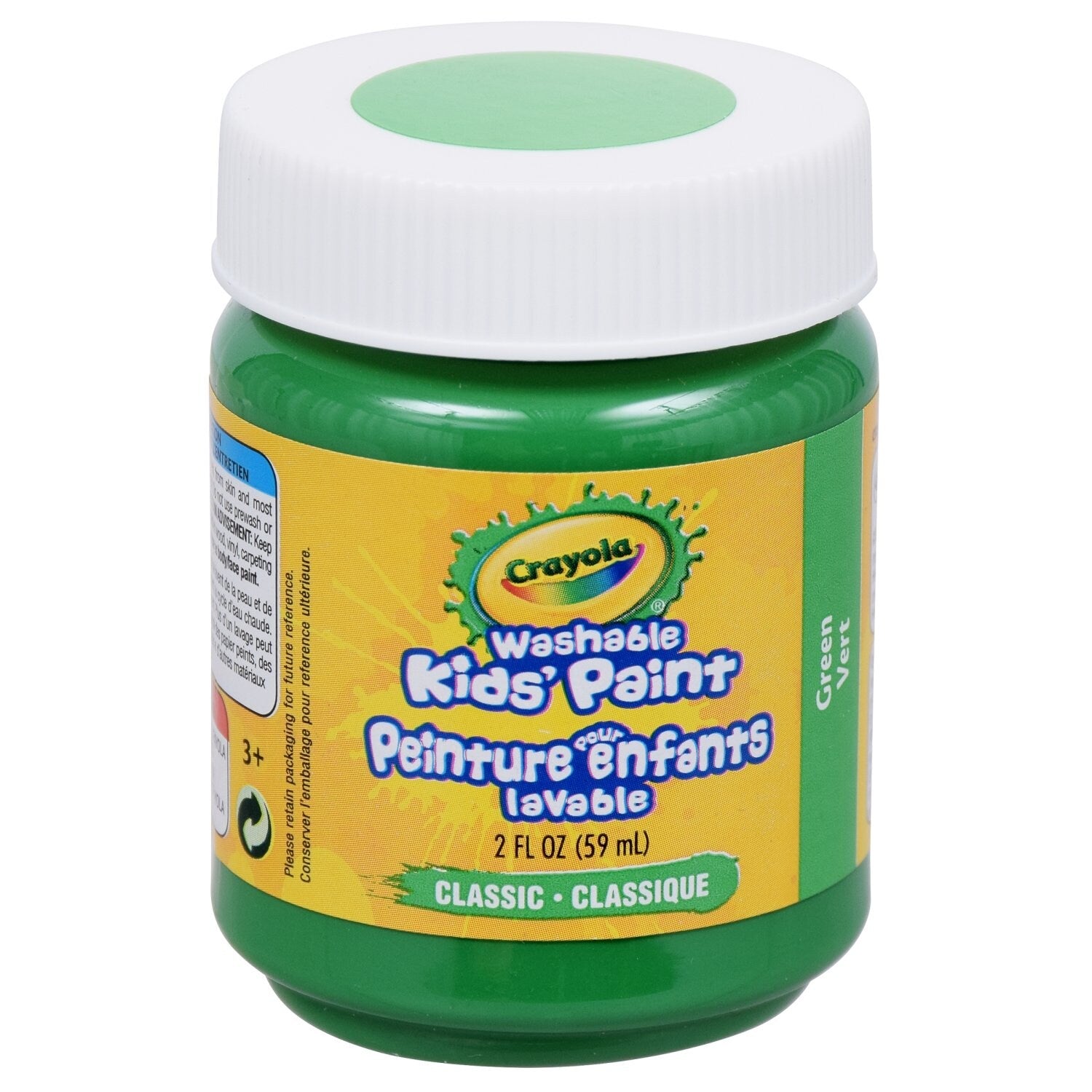 Crayola Washable Kids Green Paint, 2 fl.oz. Containers (Pack of 12)