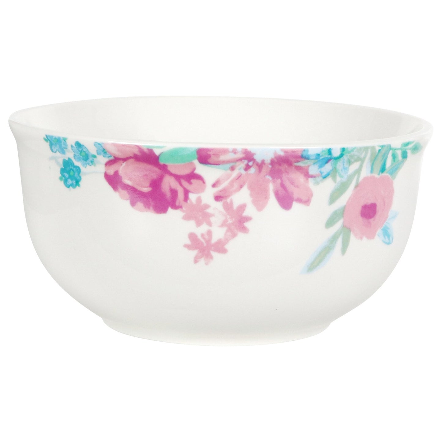 Soft Green Floral Ceramic Bowls, 6 in. (Pack of 12)