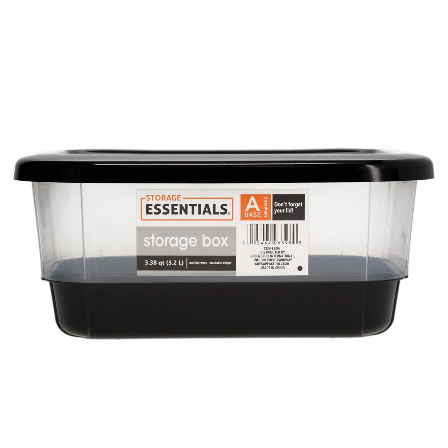 Essentials Two-Toned Storage Boxes with Lids, 10x4.25x7.125-in. (Pack of 36)