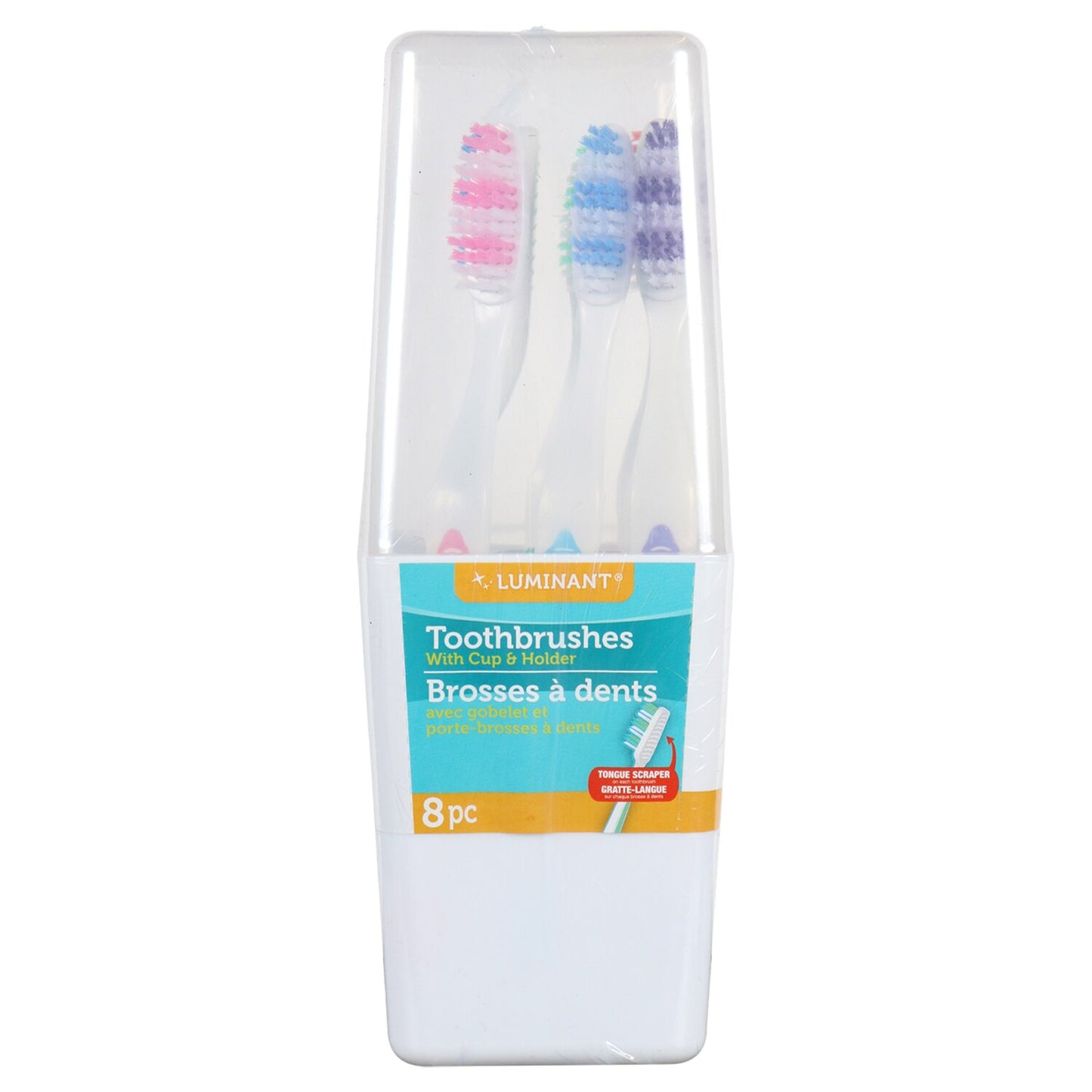 Luminant Toothbrushes with Cupholders, 8-ct. Packs (Pack of 24)