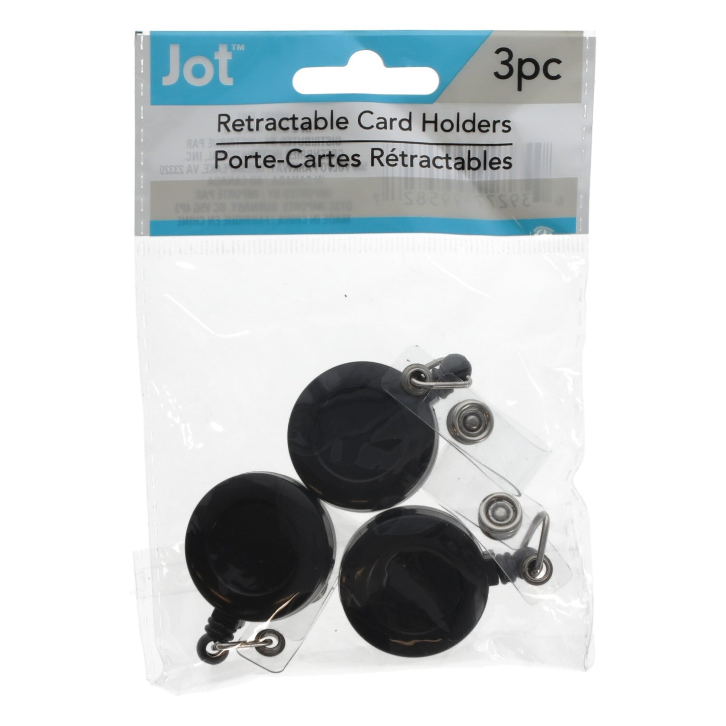Jot Retractable Card Holders, 3-ct. Packs (Pack of 24)