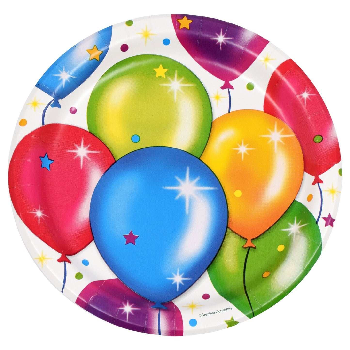 Birthday Balloon Paper Party Plates, 16-ct. Packs (Pack of 12)