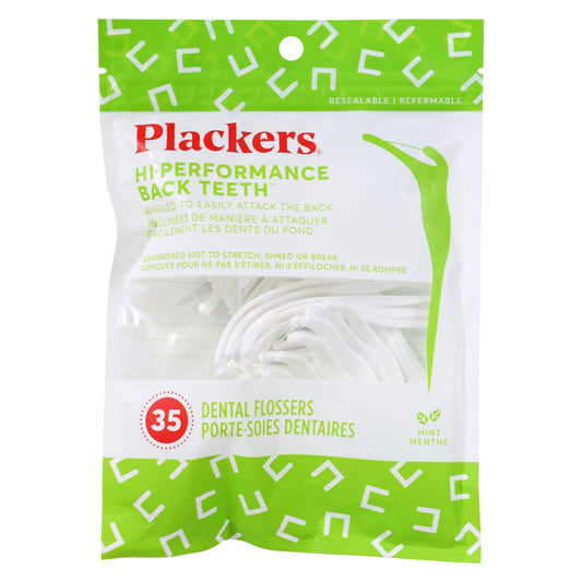 Plackers Hi-Performance Back Teeth Flossers, 35-ct. Packs (Pack of 24)