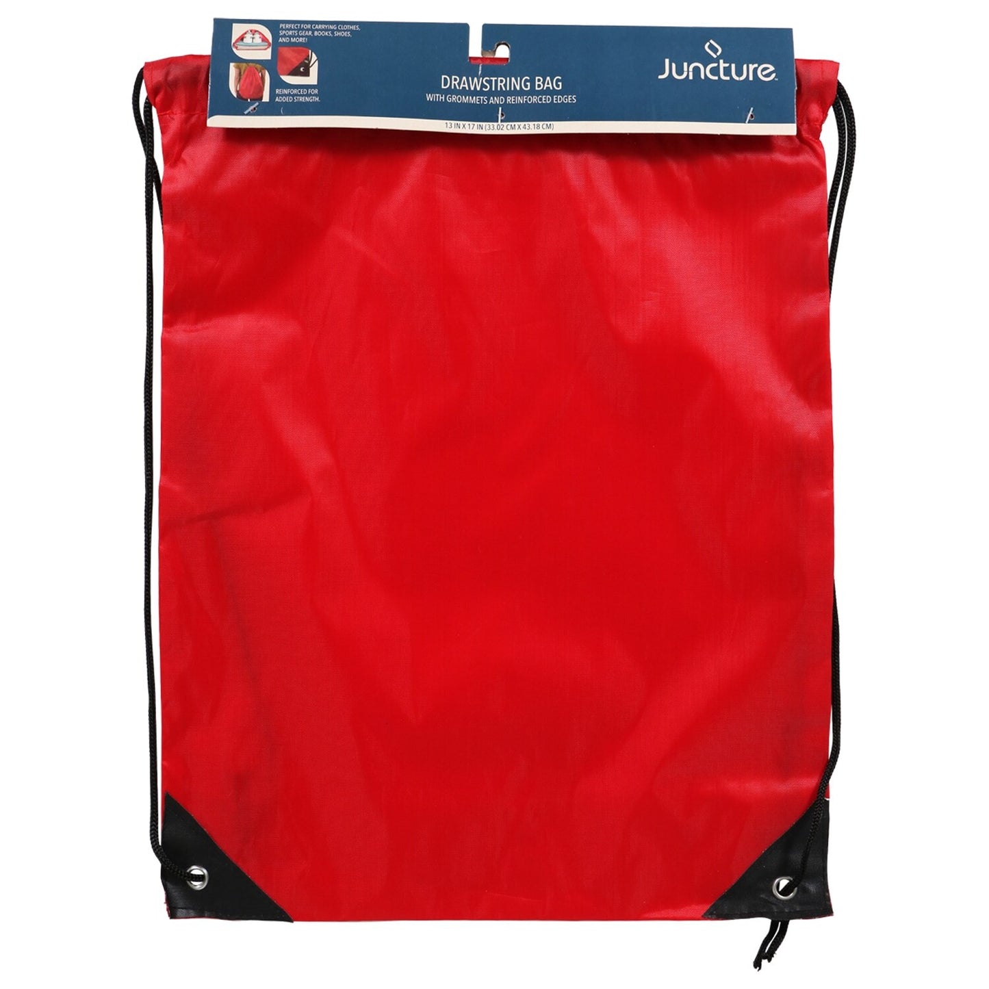 Solid Color Drawstring Bags, 17x13-in. (Pack of 4)