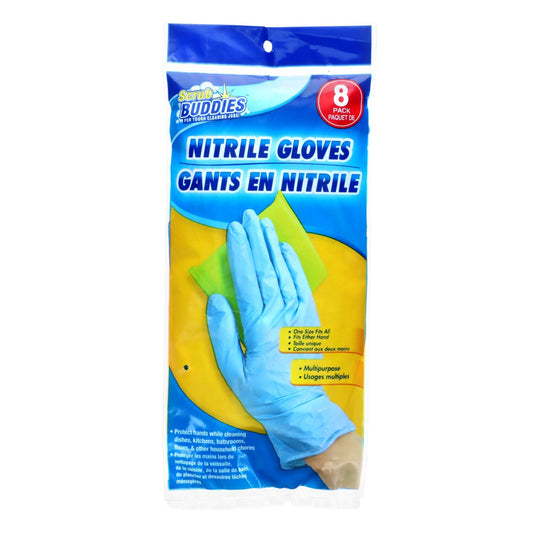 Scrub Buddies Blue Nitrile Gloves, 8-ct. (Pack of 24)
