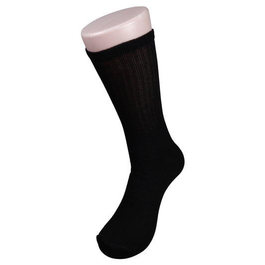 Juncture Men's Comfortable Black Crew Socks (Pack of 24)