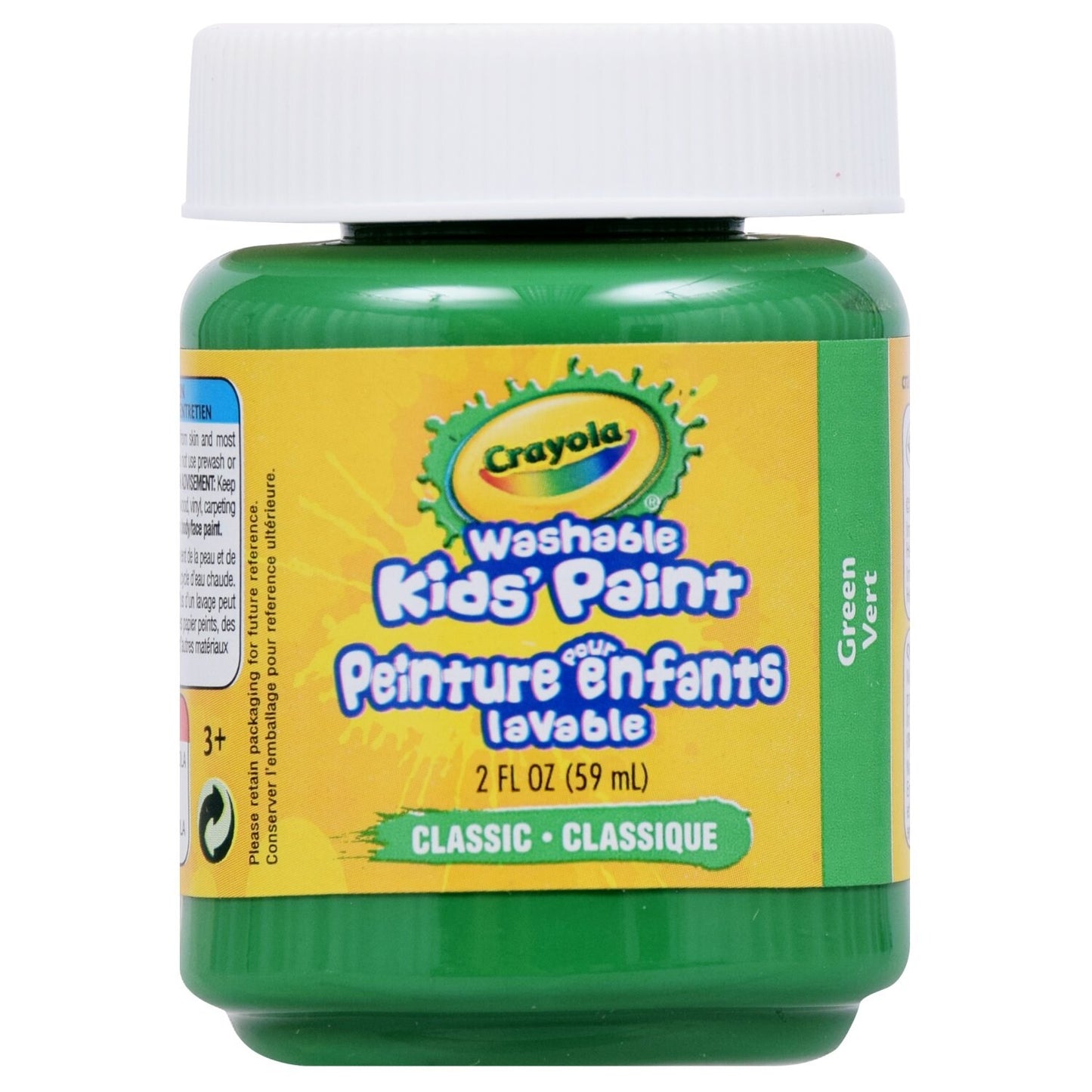 Crayola Washable Kids Green Paint, 2 fl.oz. Containers (Pack of 12)