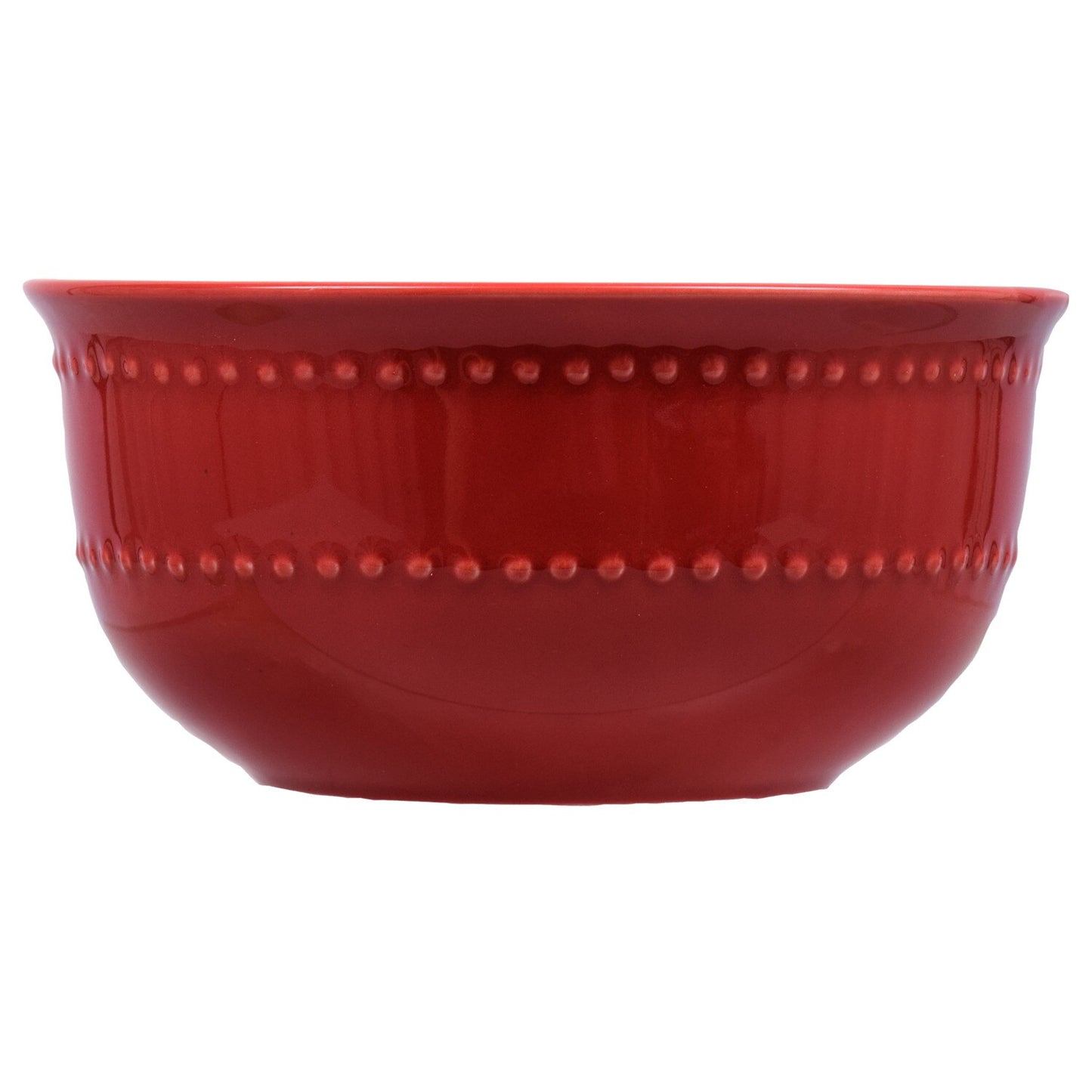Royal Norfolk Ceramic Red Embossed Bowls, 6 in. (Pack of 4)