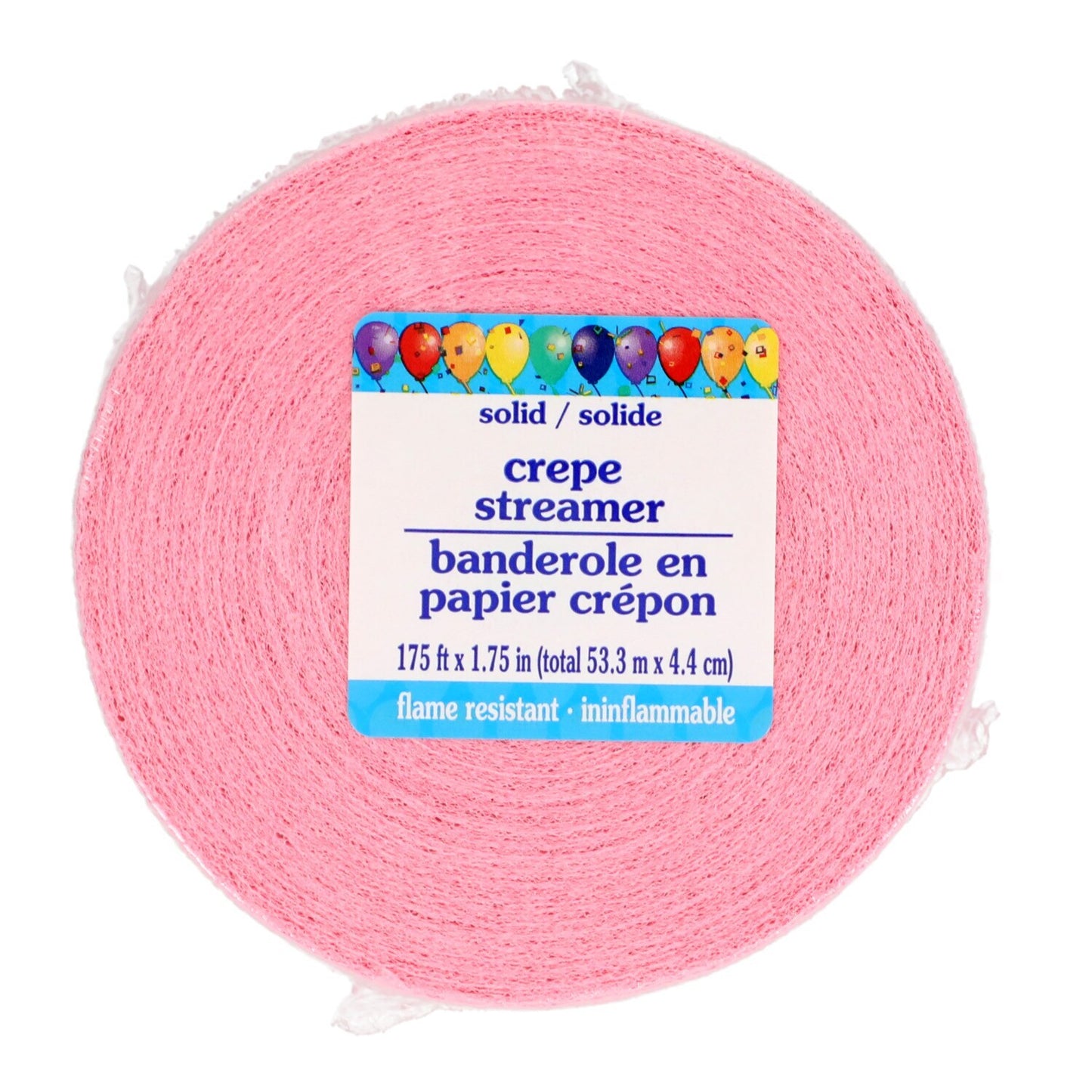Pink Crepe Paper Streamer, 175-ft. x 1.75-in. (Pack of 24)