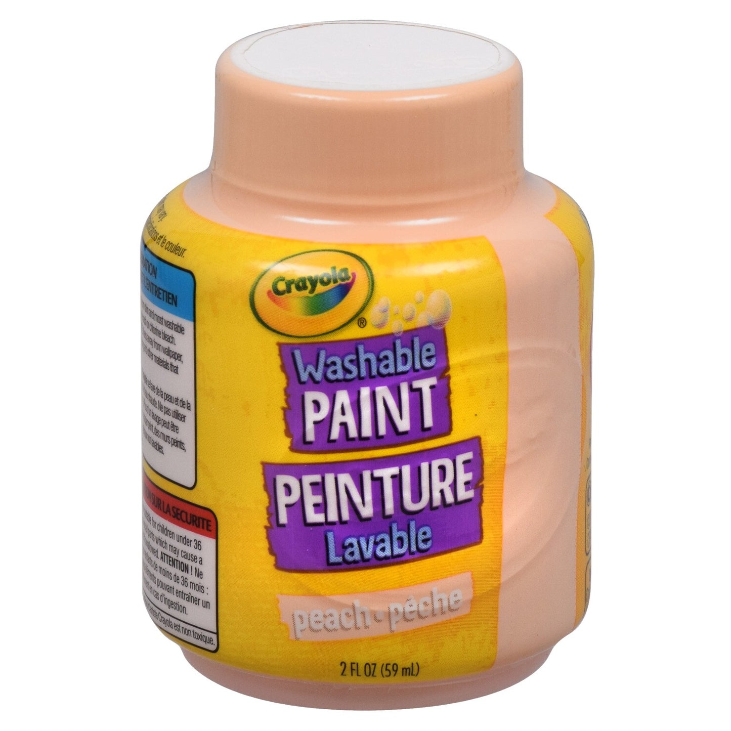Crayola Peach Colored Washable Paint, 2 fl.oz. Jars (Pack of 12)