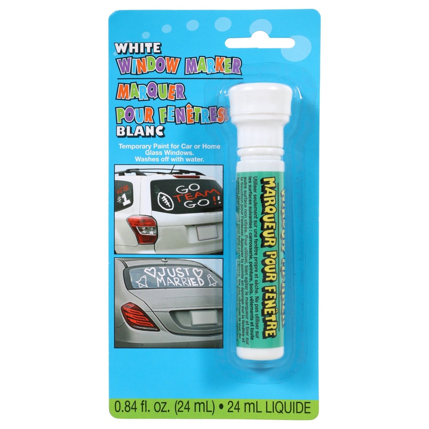 Washable White Window Markers, 0.84 oz. (Pack of 24)