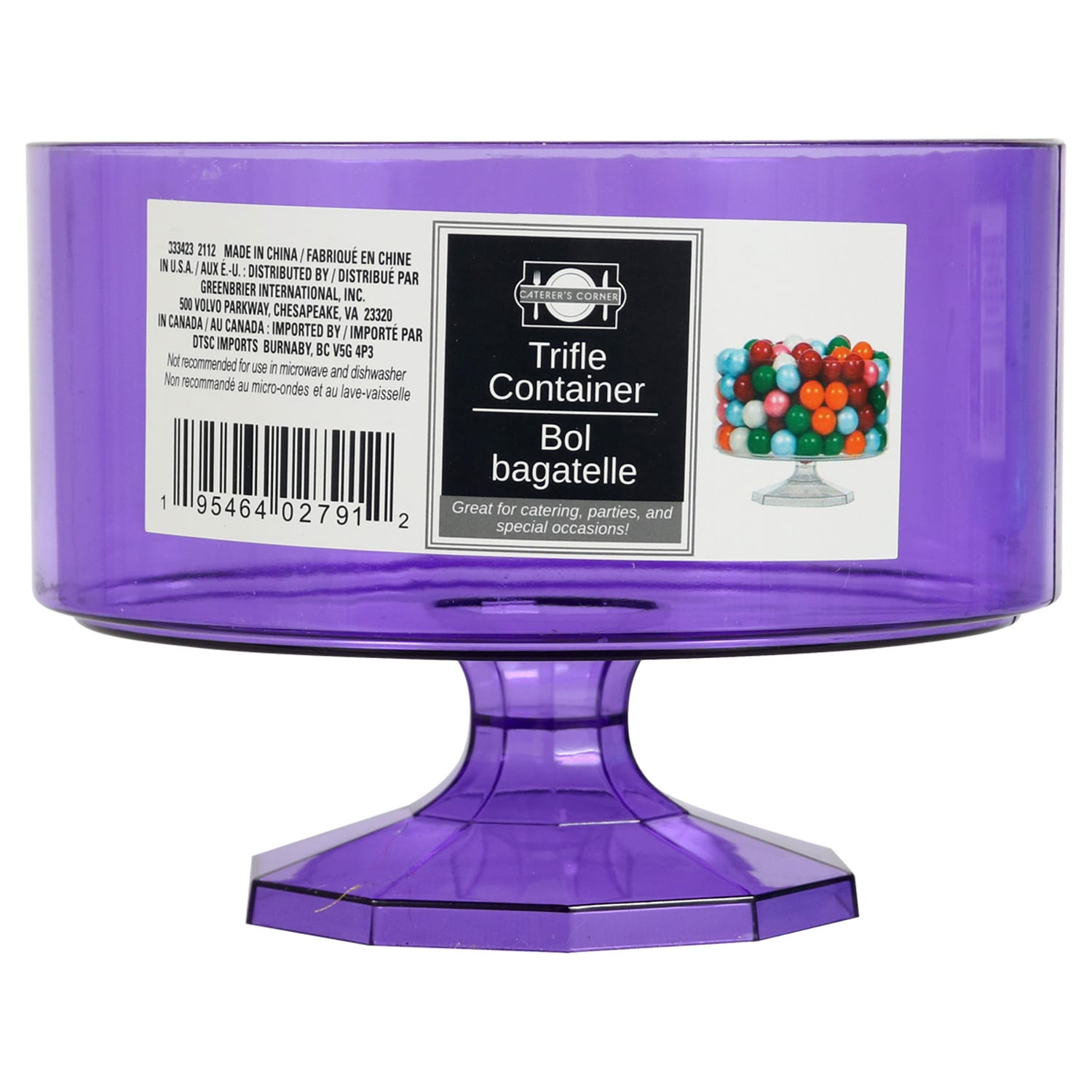 PURPLE PLASTIC TRIFLE (Pack of 24)