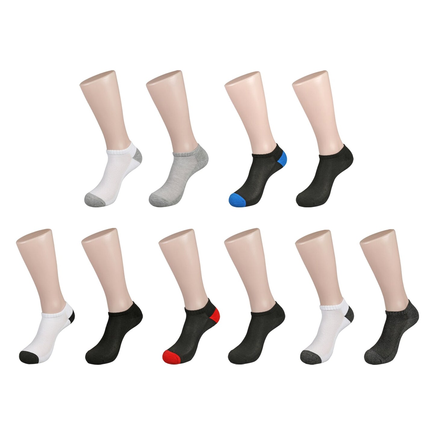 Men's Ultra Light Low Cut Athletic Socks, 2-Pair Packs (Pack 48)