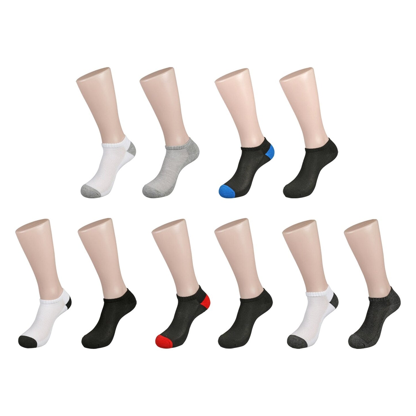 Men's Ultra Light Low Cut Athletic Socks, 2-Pair Packs (Pack 48)