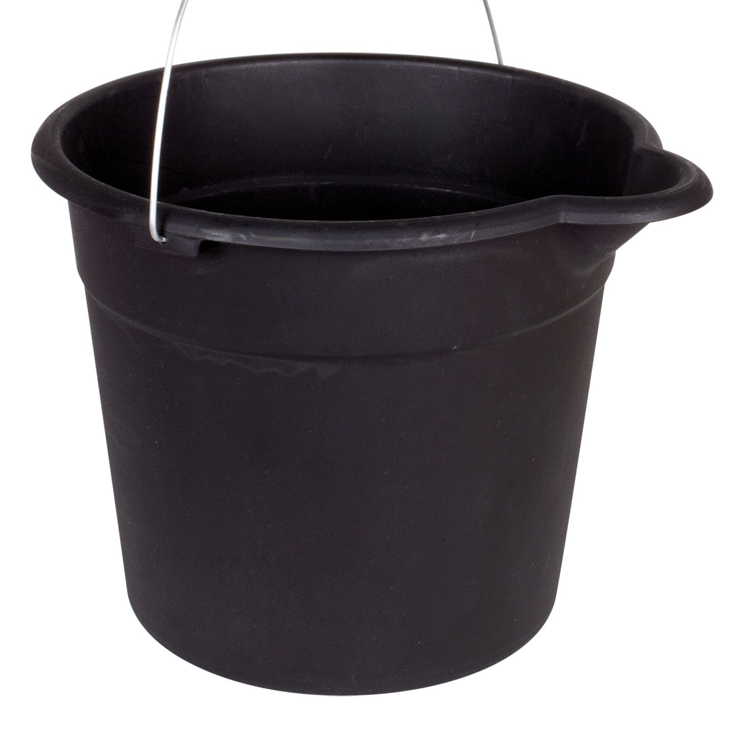 Black Plastic Buckets with Handles, 9-qt. (Pack of 4)