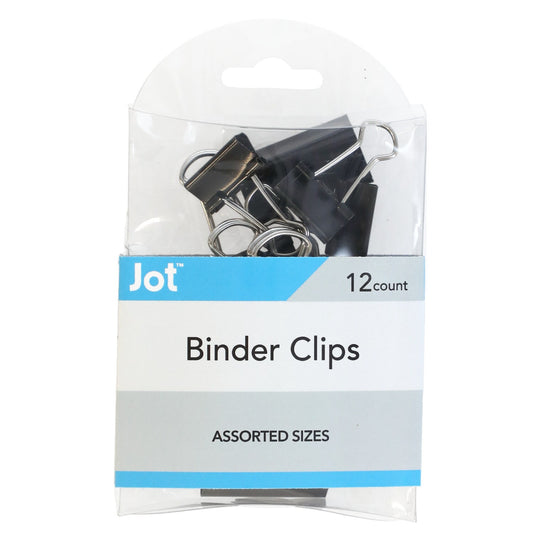 Black Metal Binder Clips, 12-ct. Packs (Pack of 36)