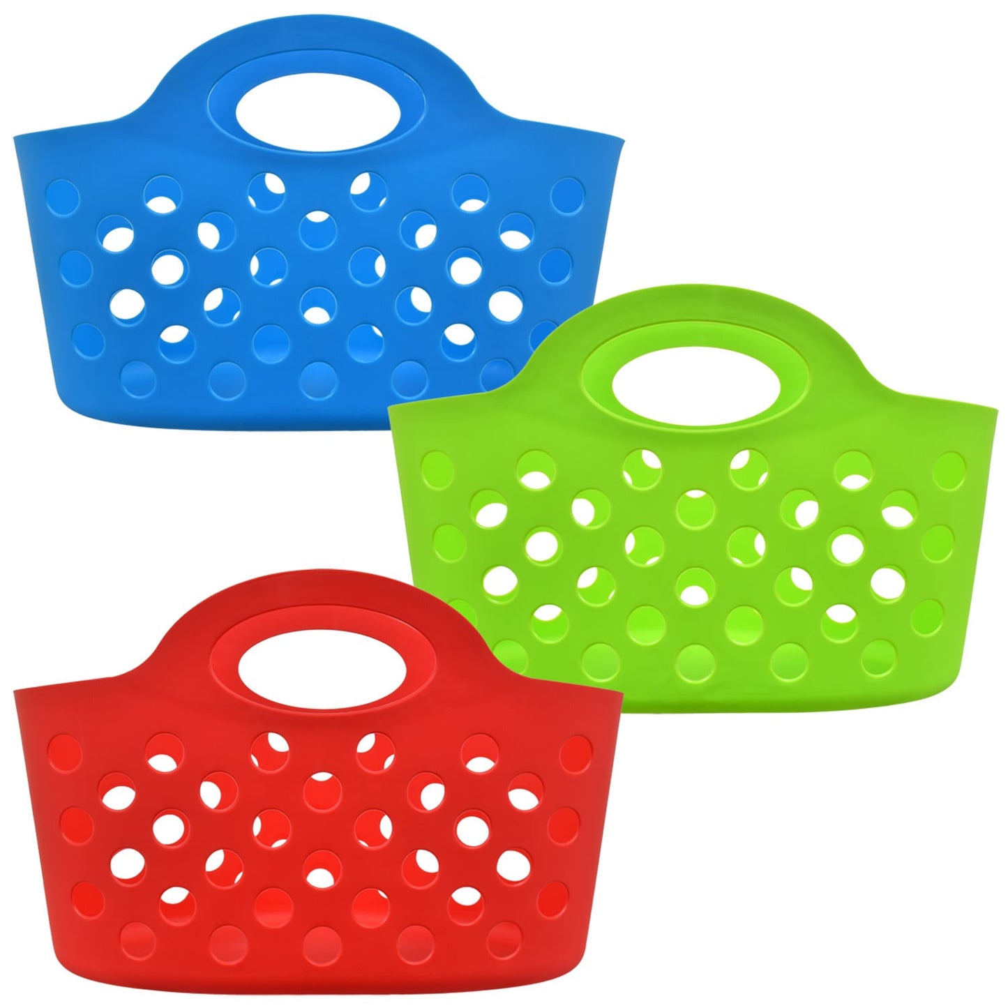 Colorful Plastic Oval Carry Totes (Pack of 48)