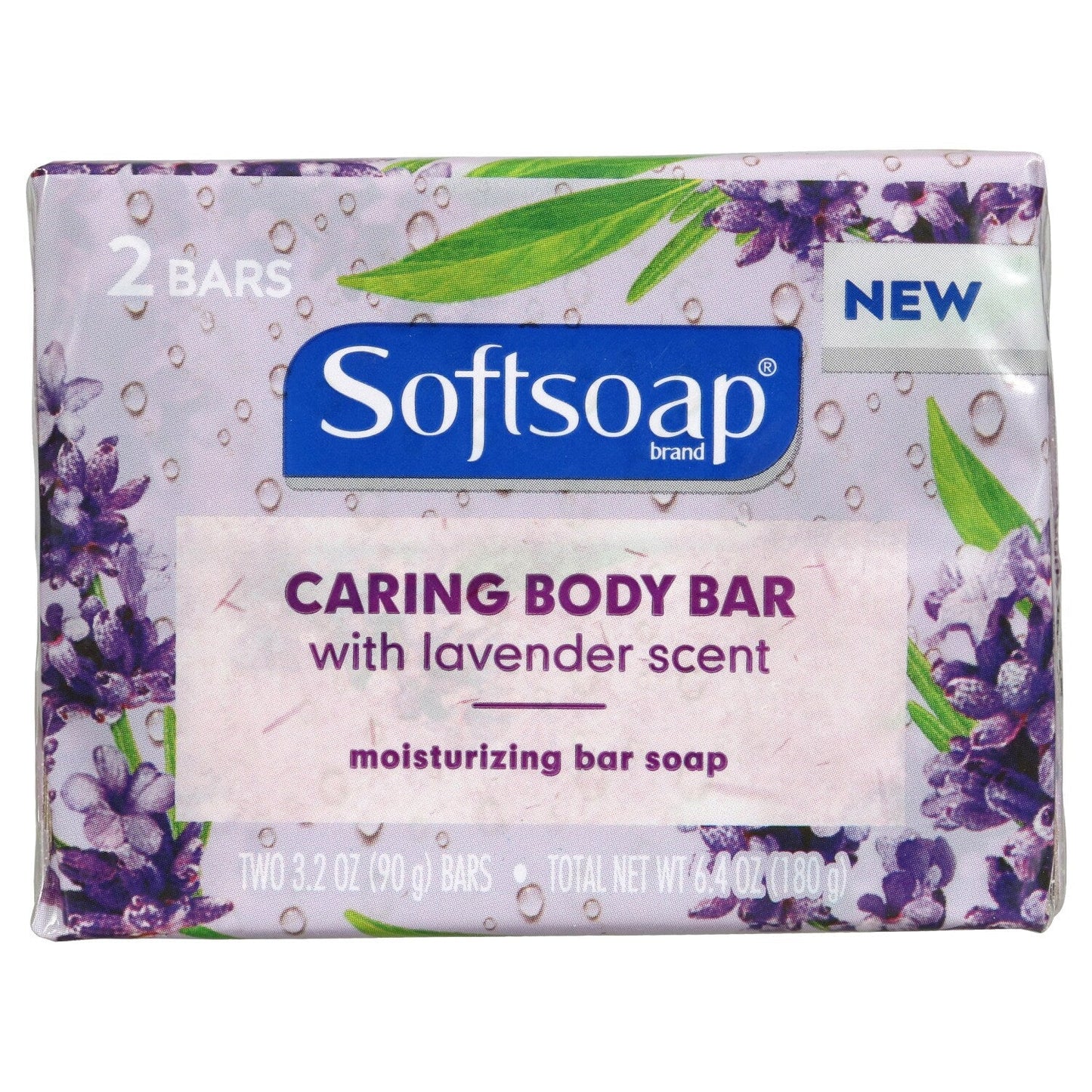 Softsoap Caring Body Bars with Lavender Scent, 2-ct. Packs (Pack of 36)