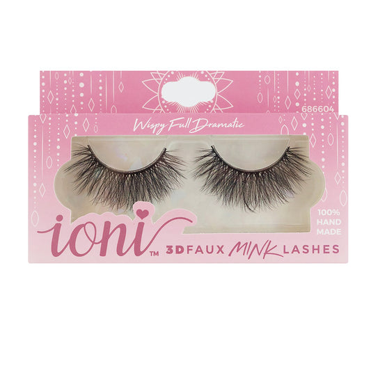 Ioni 3D Extra Large Wispy Full Dramatic Faux Mink Eyelashes, 1 Pair Packs (4)