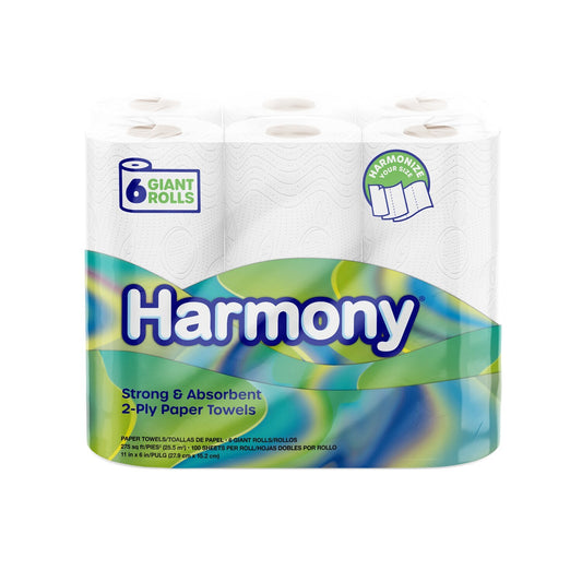 Harmony Giant Paper Towel Rolls, 6-ct. (Pack of 4)