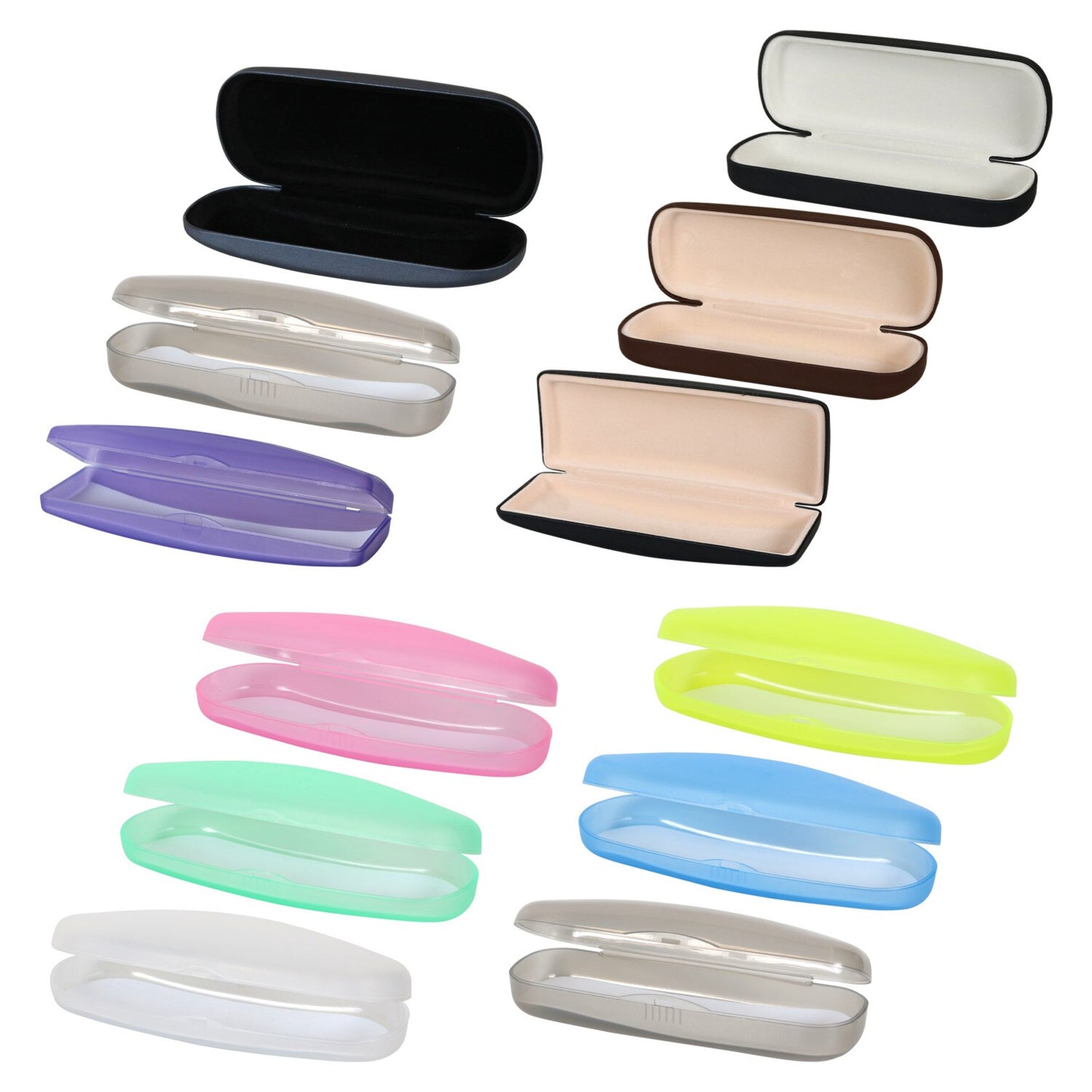 Hard-Shell Plastic Eyeglass Cases (Pack of 48)