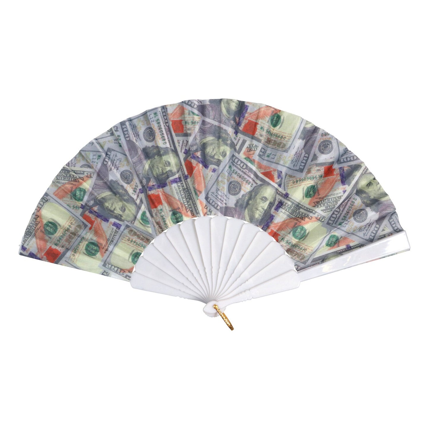 Money Design Foldable Hand Fans, 9x1.25x0.75 in. (Pack of 24)
