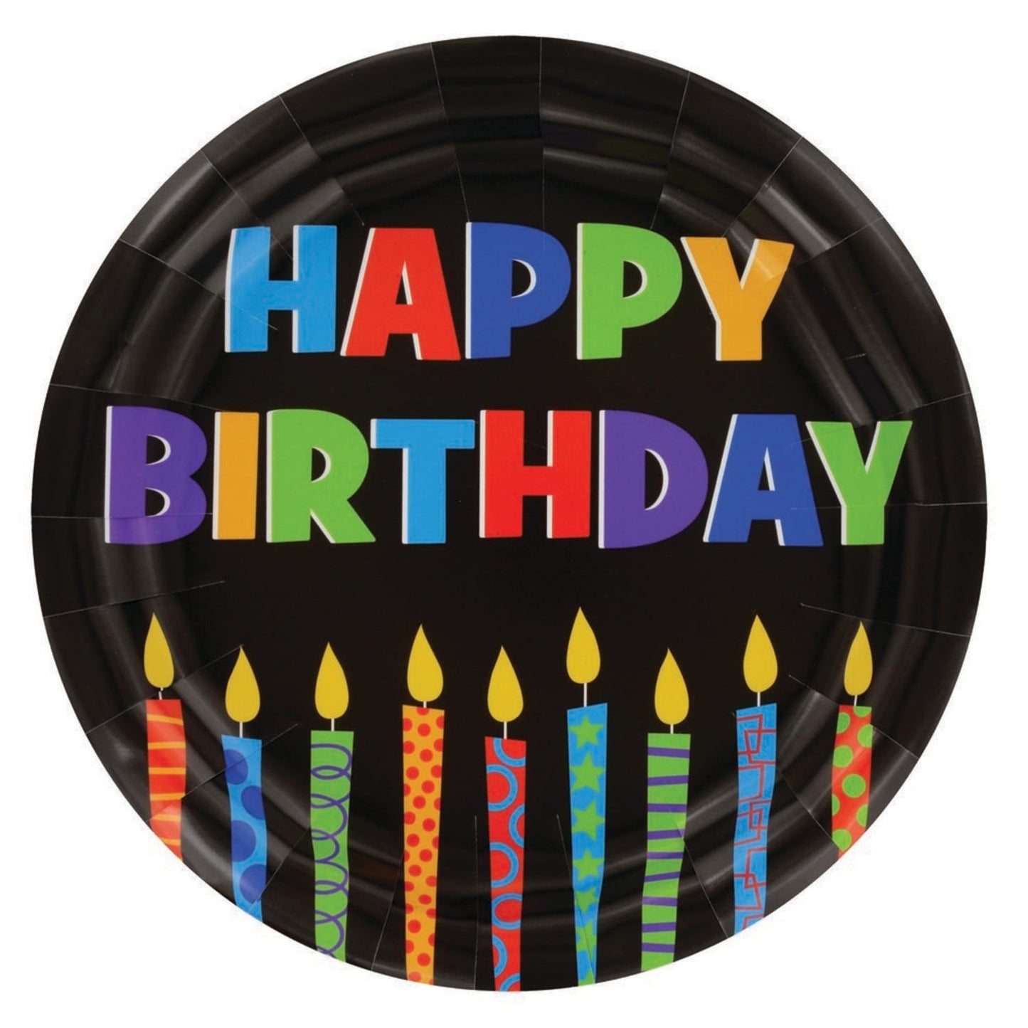 Birthday Candles Paper Plates, 18-ct. Packs (Pack of 12)