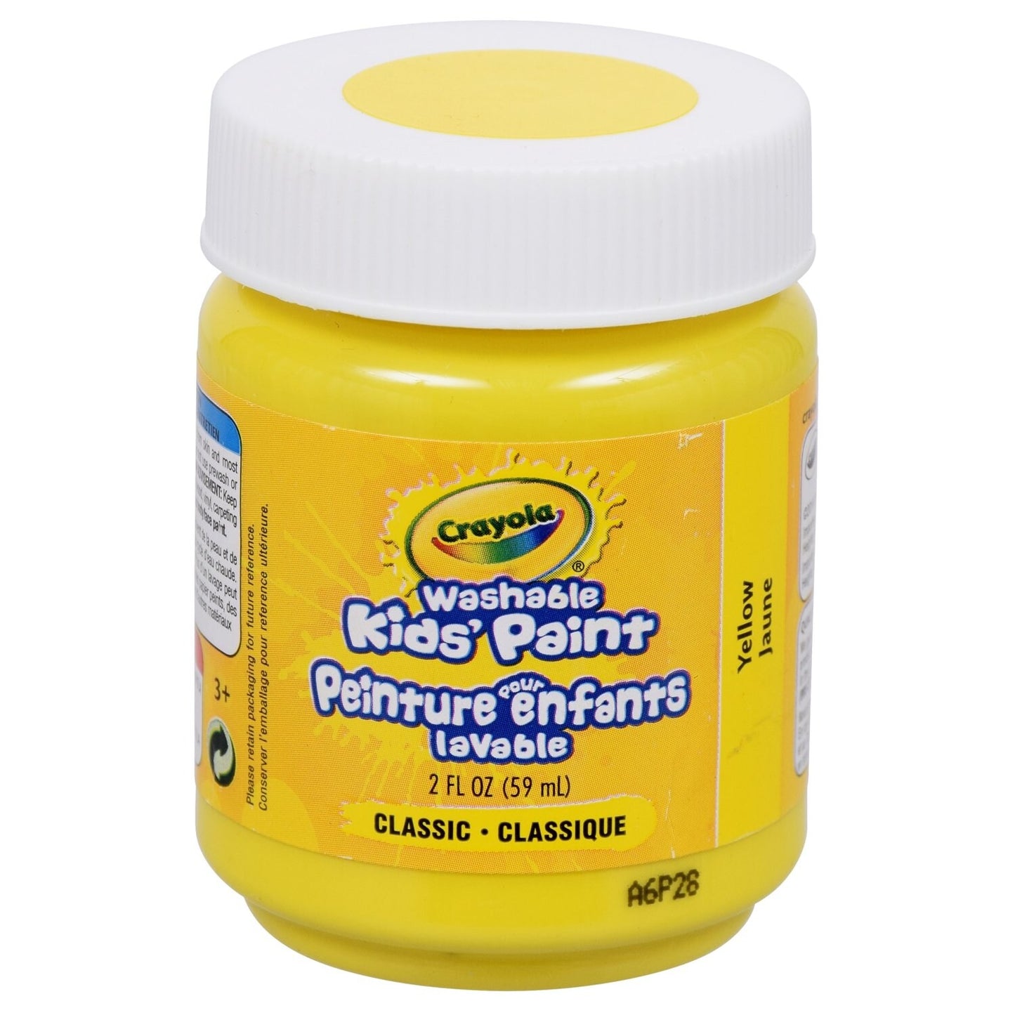 Crayola Yellow Washable Kids Paint, 2 fl.oz. (Pack of 12)