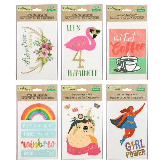 Crafter's Square Iron-on Transfers (Pack of 36)