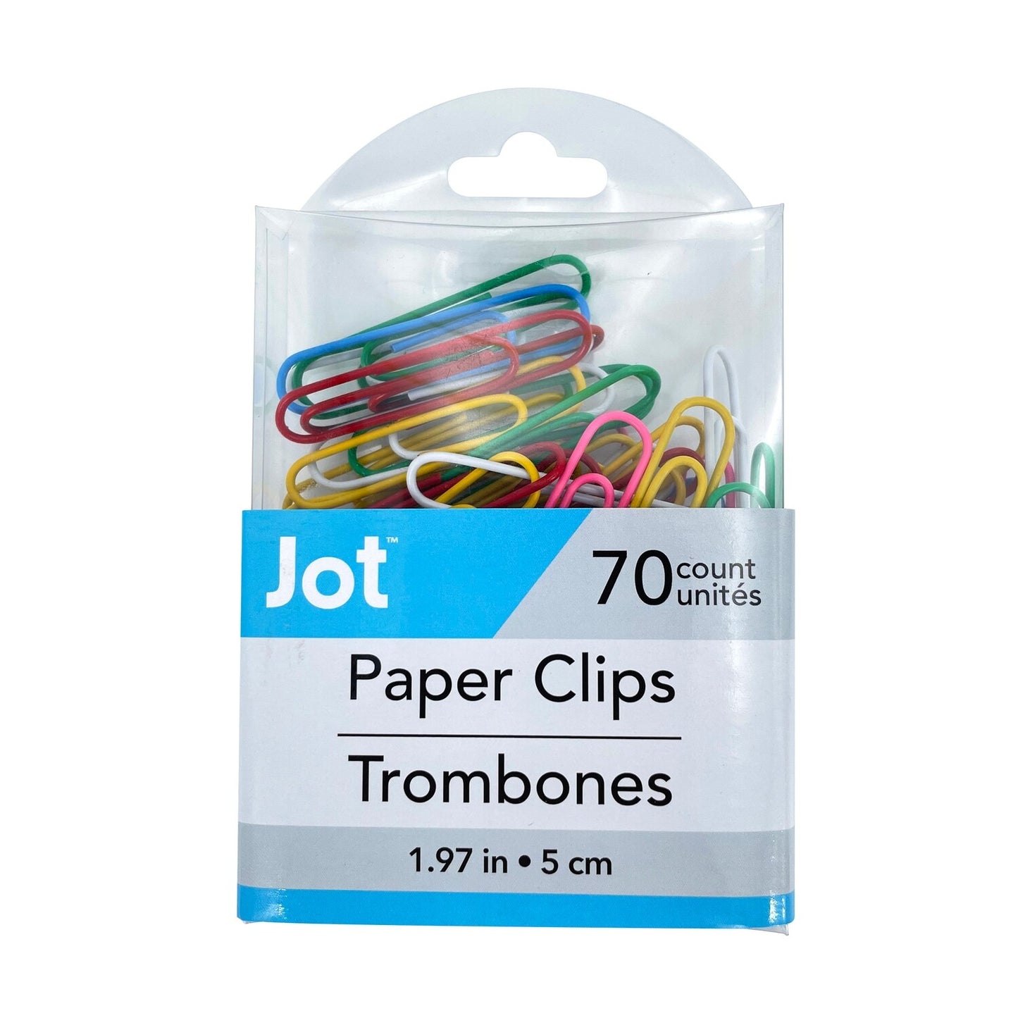 Jot Multicolor Plastic-Coated Paper Clips, 70-ct. (Pack of 36)