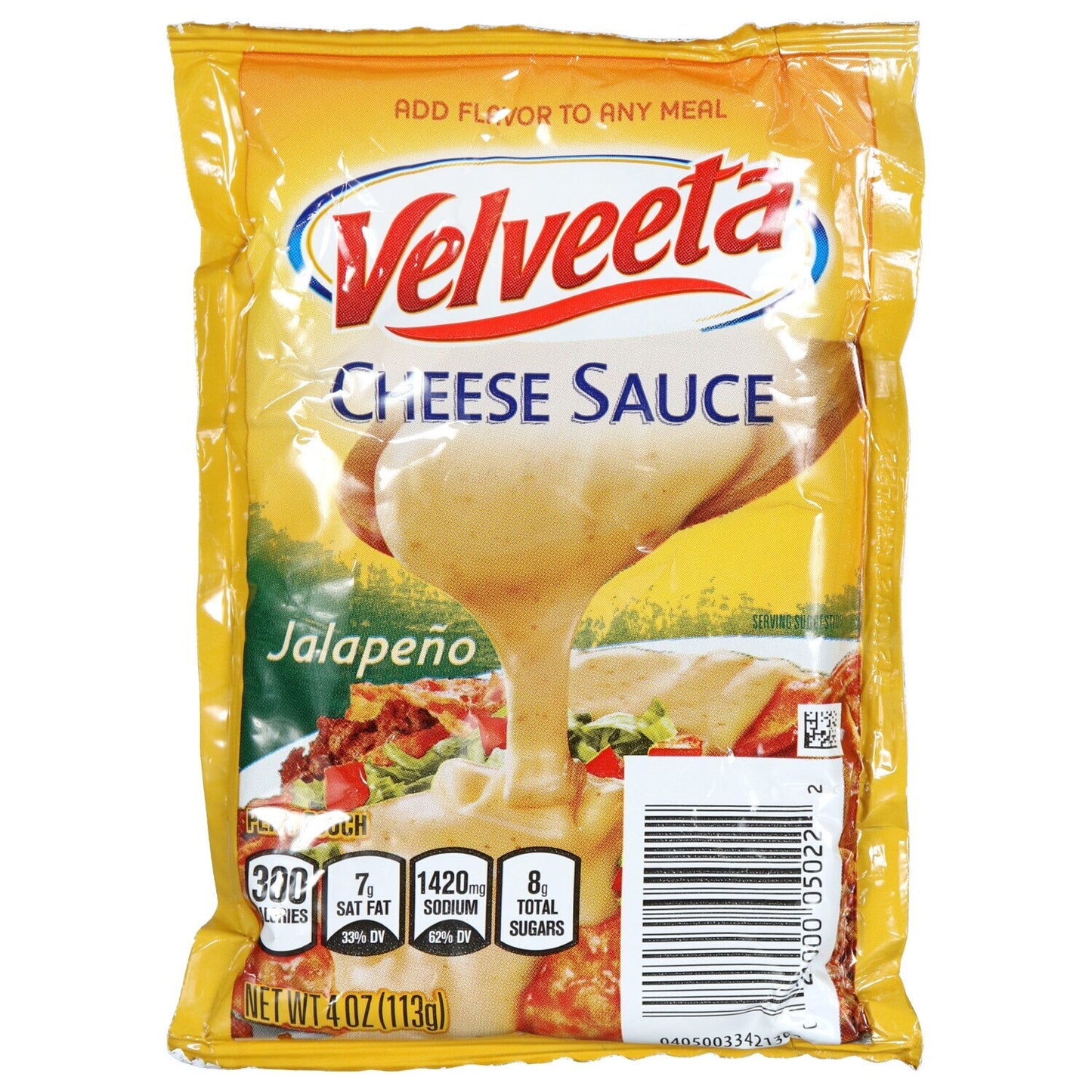 Velveeta Jalepeno Cheese Sauce, 4-oz. Packets (Pack of 24)