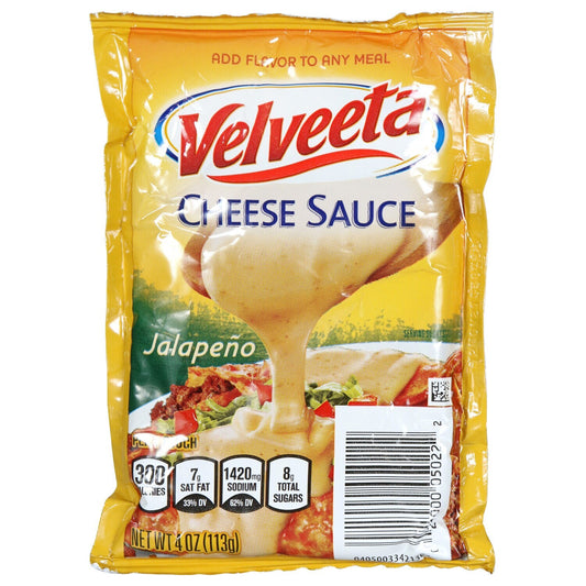 Velveeta Jalepeno Cheese Sauce, 4-oz. Packets (Pack of 24)