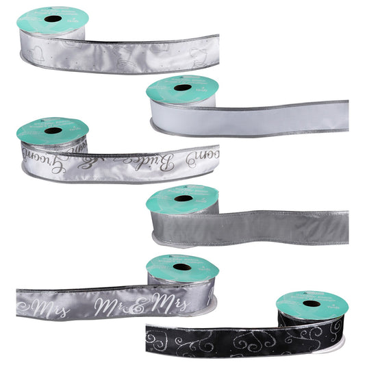 Details Accessories Wire Edge Wedding Ribbon, 4-yd. Rolls (Pack of 30)