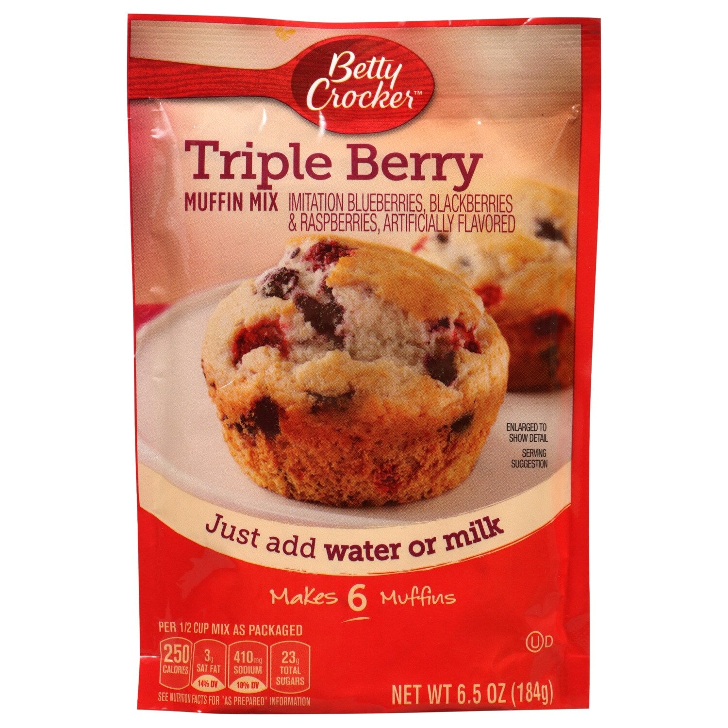 Betty Crocker Triple Berry Muffin Mix, 6.5-oz. Bags (Pack of 9)