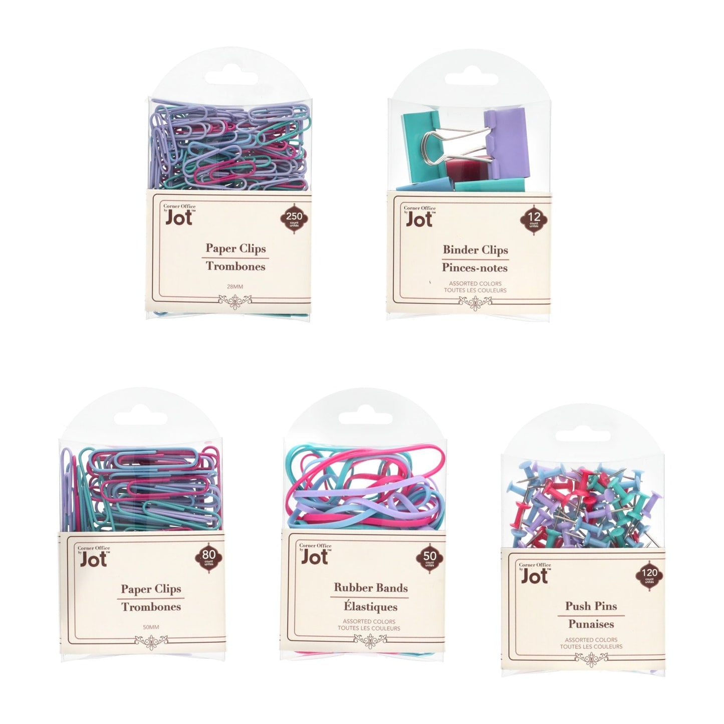 Jot Assorted Colorful Binding Pins (Pack of 24)