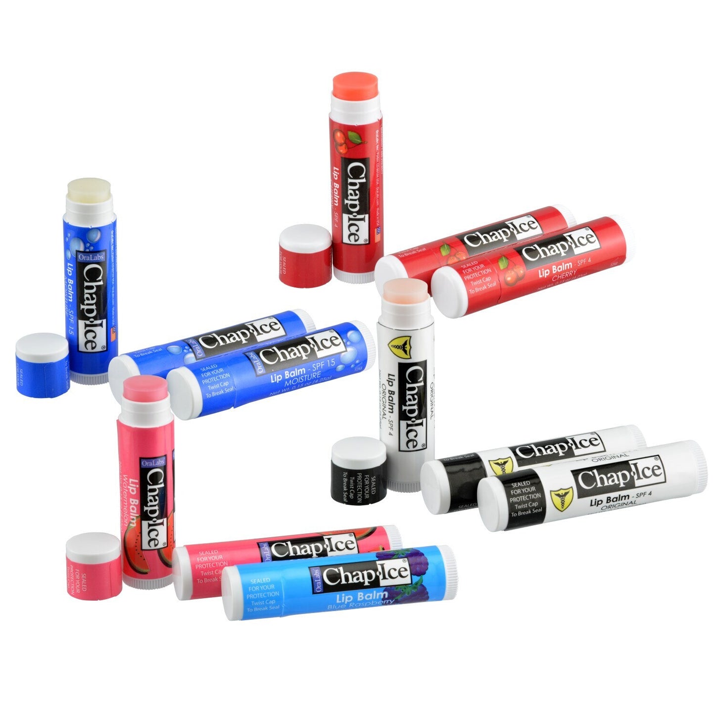 Oralabs Chap Ice Premium Lip Balm, 3-ct. Bonus Packs (Pack of 12)