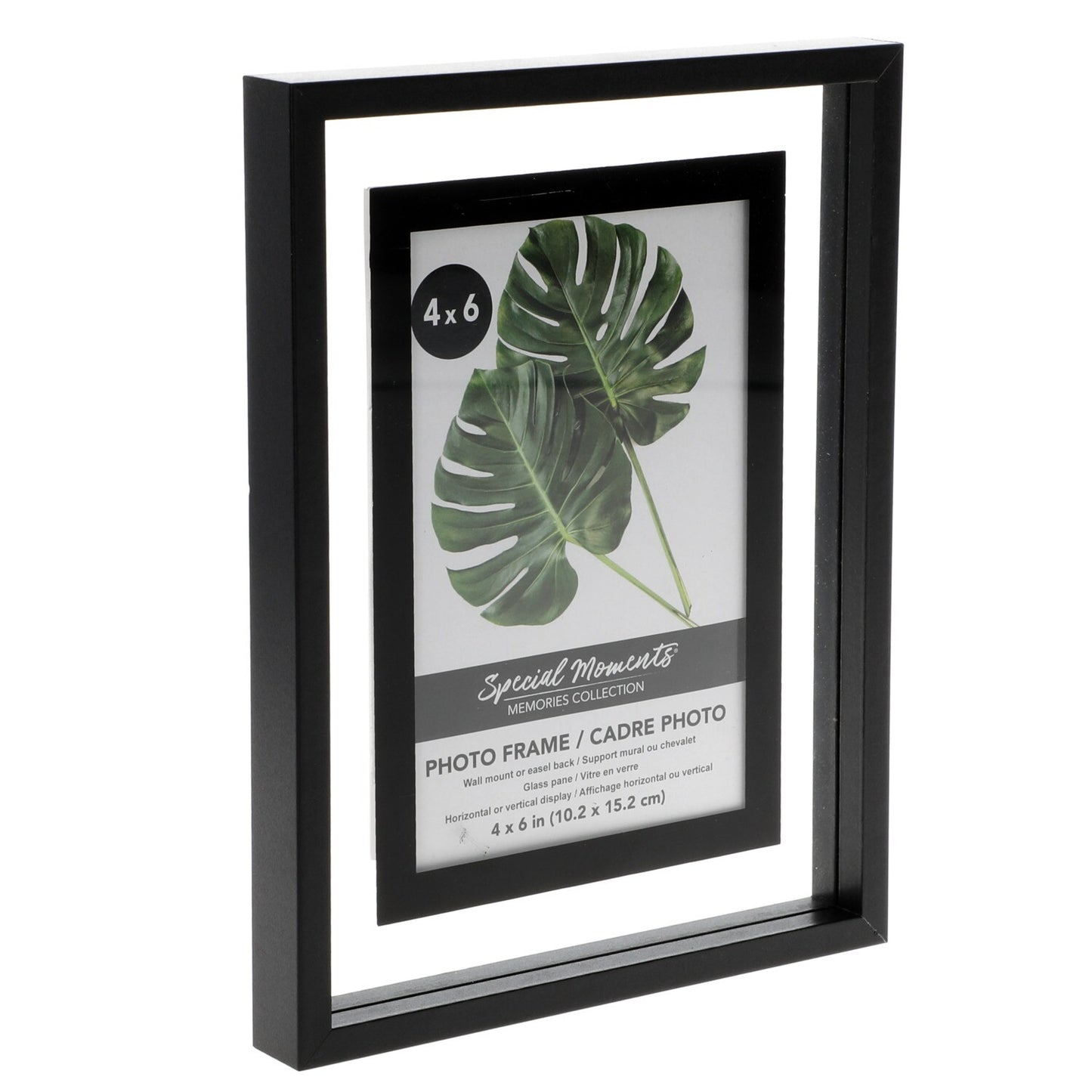 Special Black Plastic Float Photo Frames, 4x6-in. (Pack of 24)