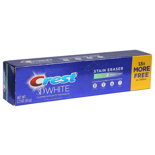 Crest 3D White Fluoride Anticavity Toothpaste, 2.3 oz (Pack of 24)