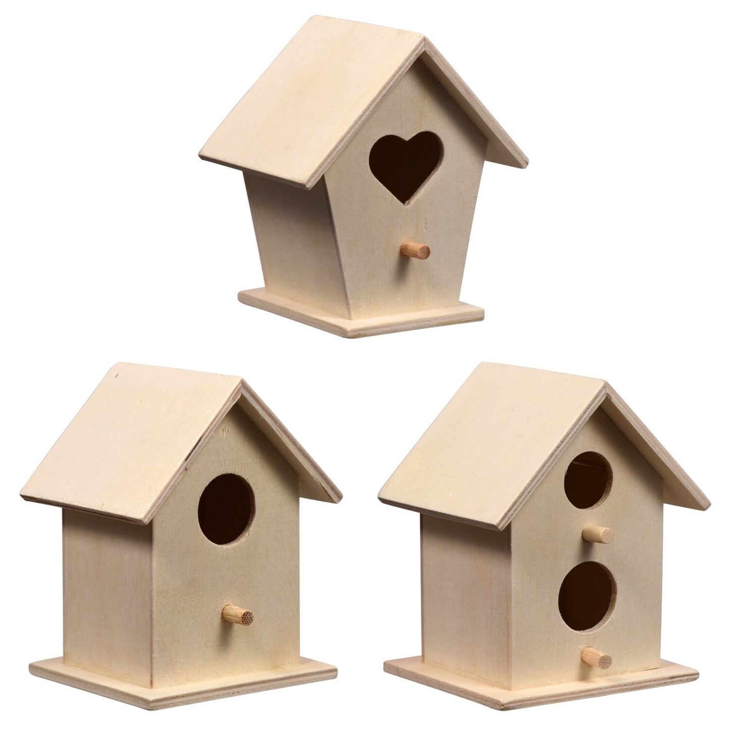 Crafter's Square Decorative Wooden Bird Houses (Pack of 24)