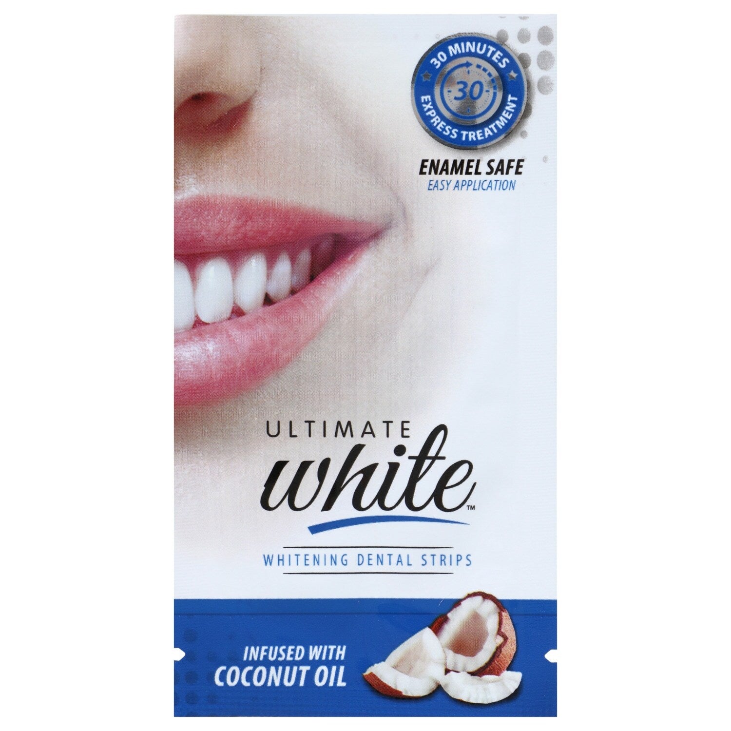 Ultimate White Whitening Strips with Coconut Oil, 6-ct. Packs (Pack of 12)