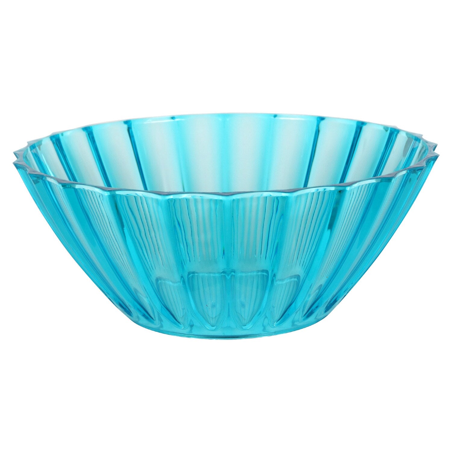 Light Blue Wavy Plastic Bowls, 3.5x8.5-in. (Pack of 24)