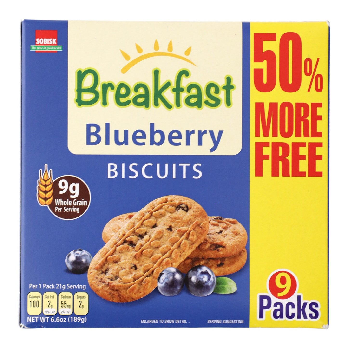 Breakfast Blueberry Biscuits, 7.93 oz. Bonus Boxes (Pack of 12)