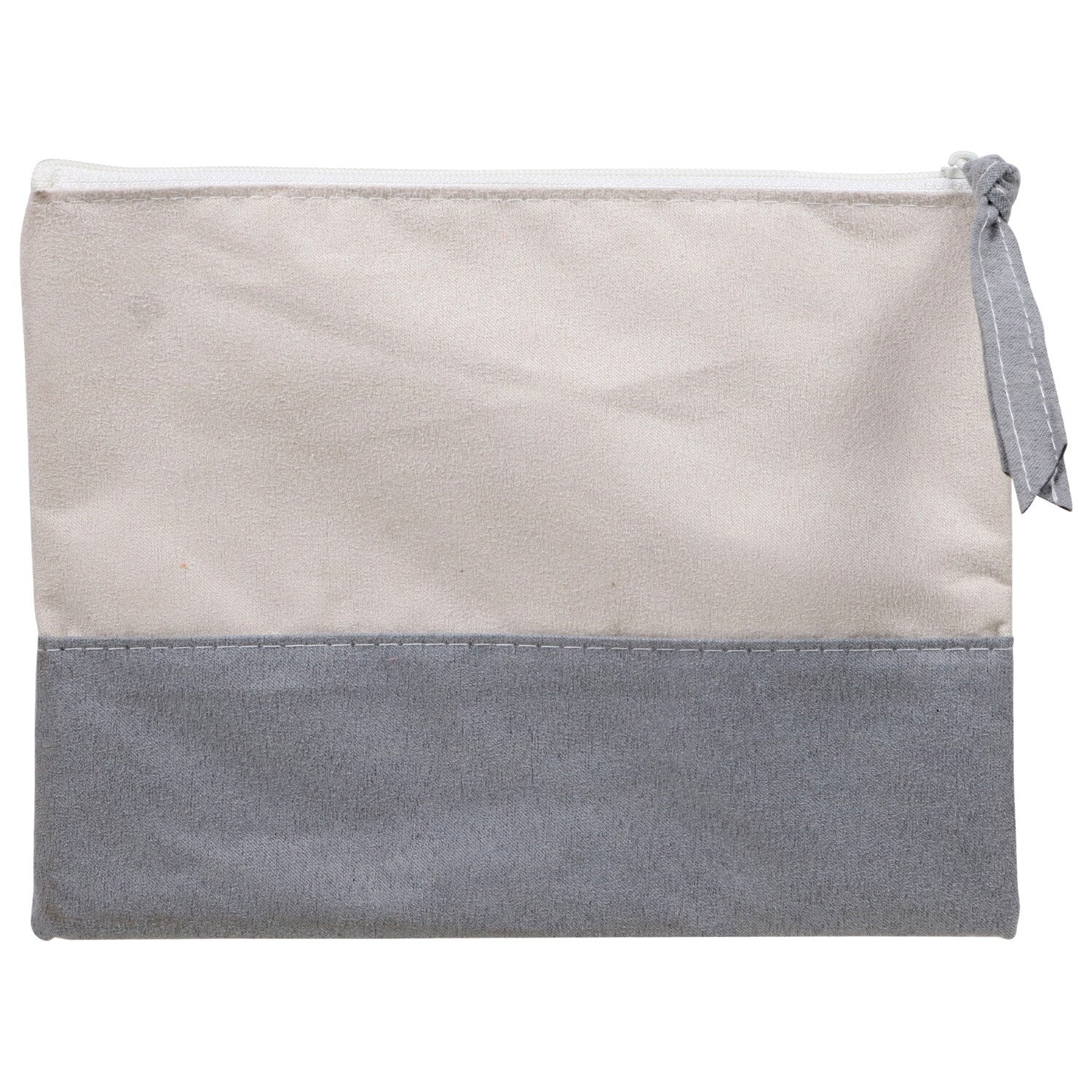 Faux Suede Cosmetic Bags with Zippers, 6.125x7.75 in. (Pack of 36)