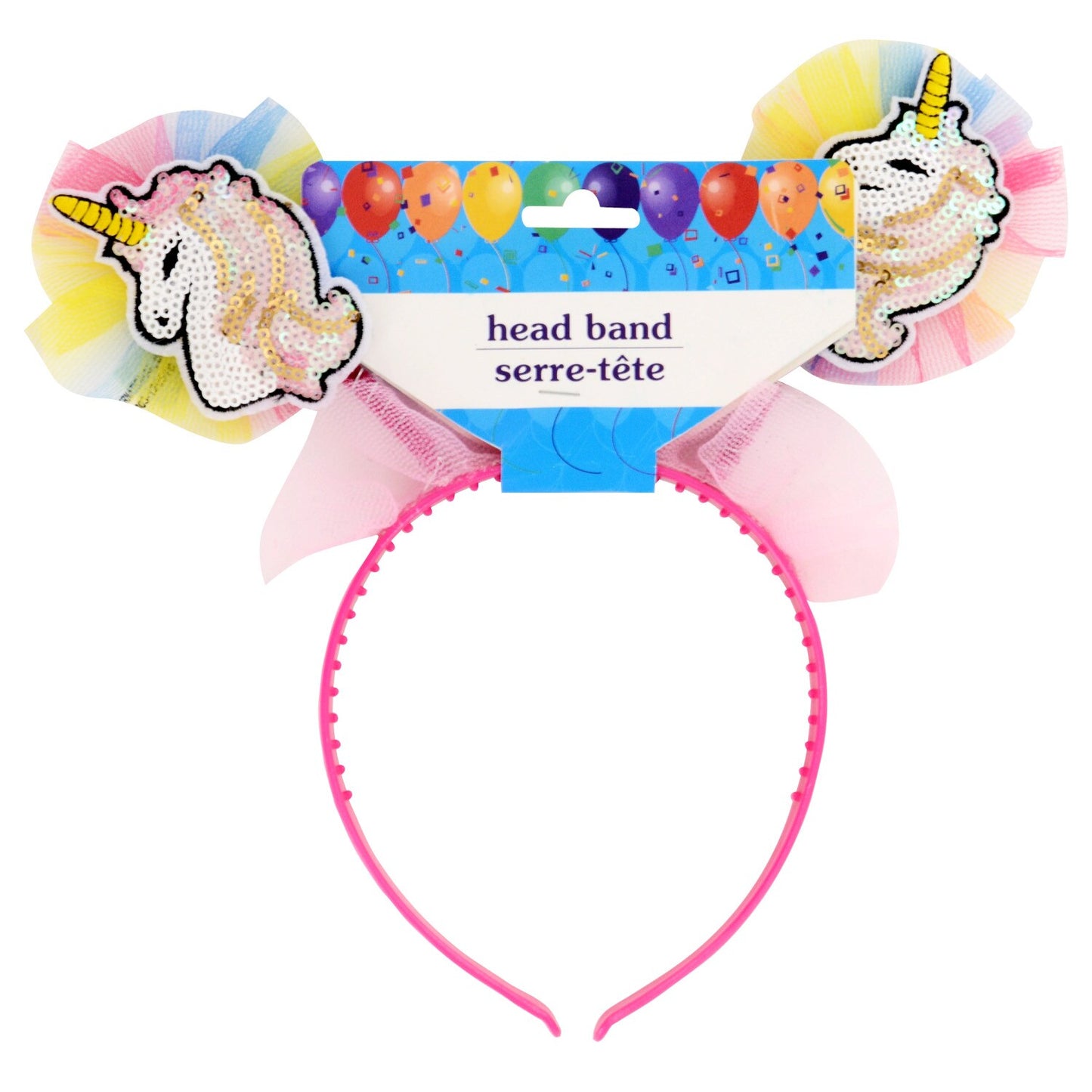 Whimsical Rainbow Unicorn Themed Headbands, 15x13 in. (Pack of 36)
