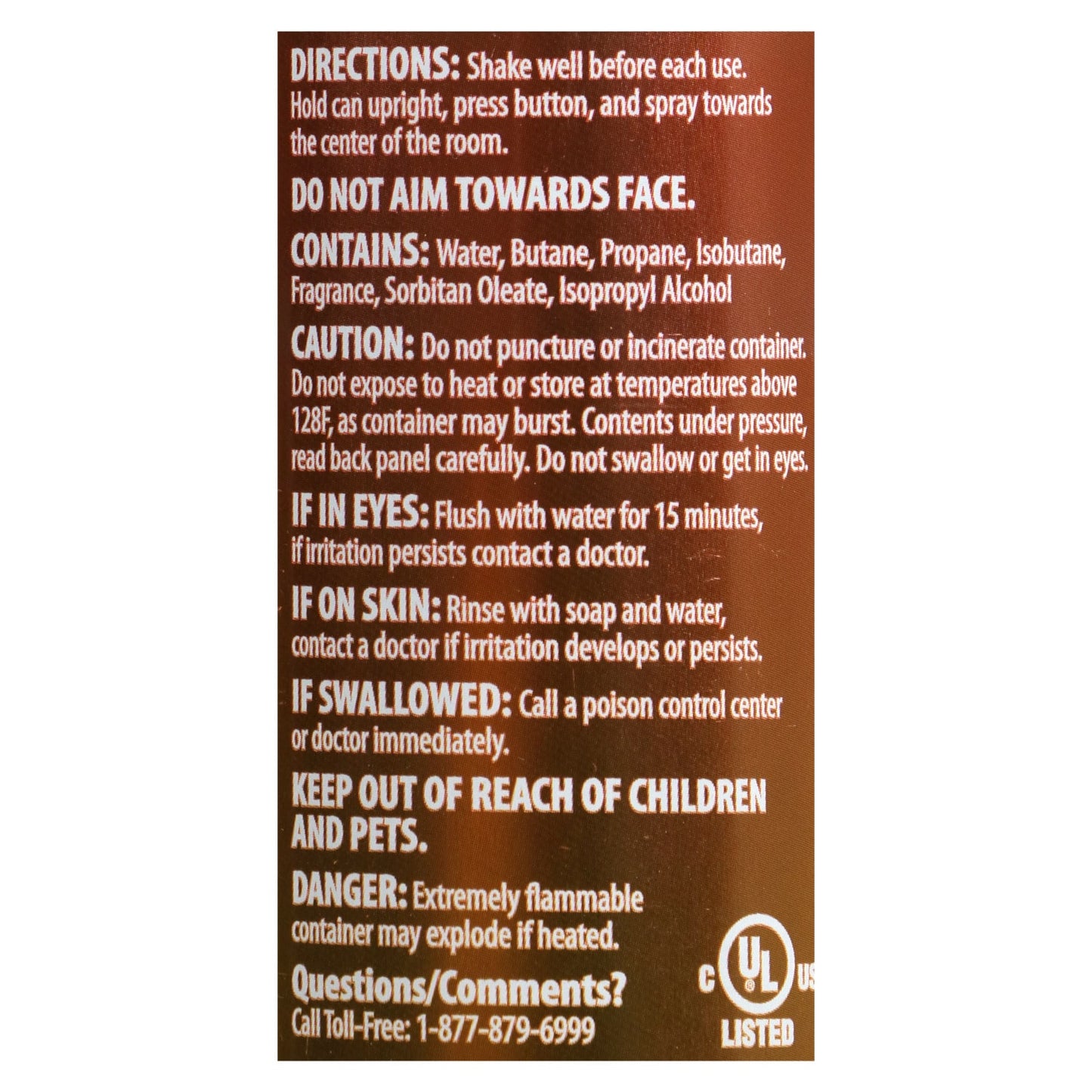 Wizard Vanilla Papaya Air Freshener, 10-oz. Cans (Pack of 12)