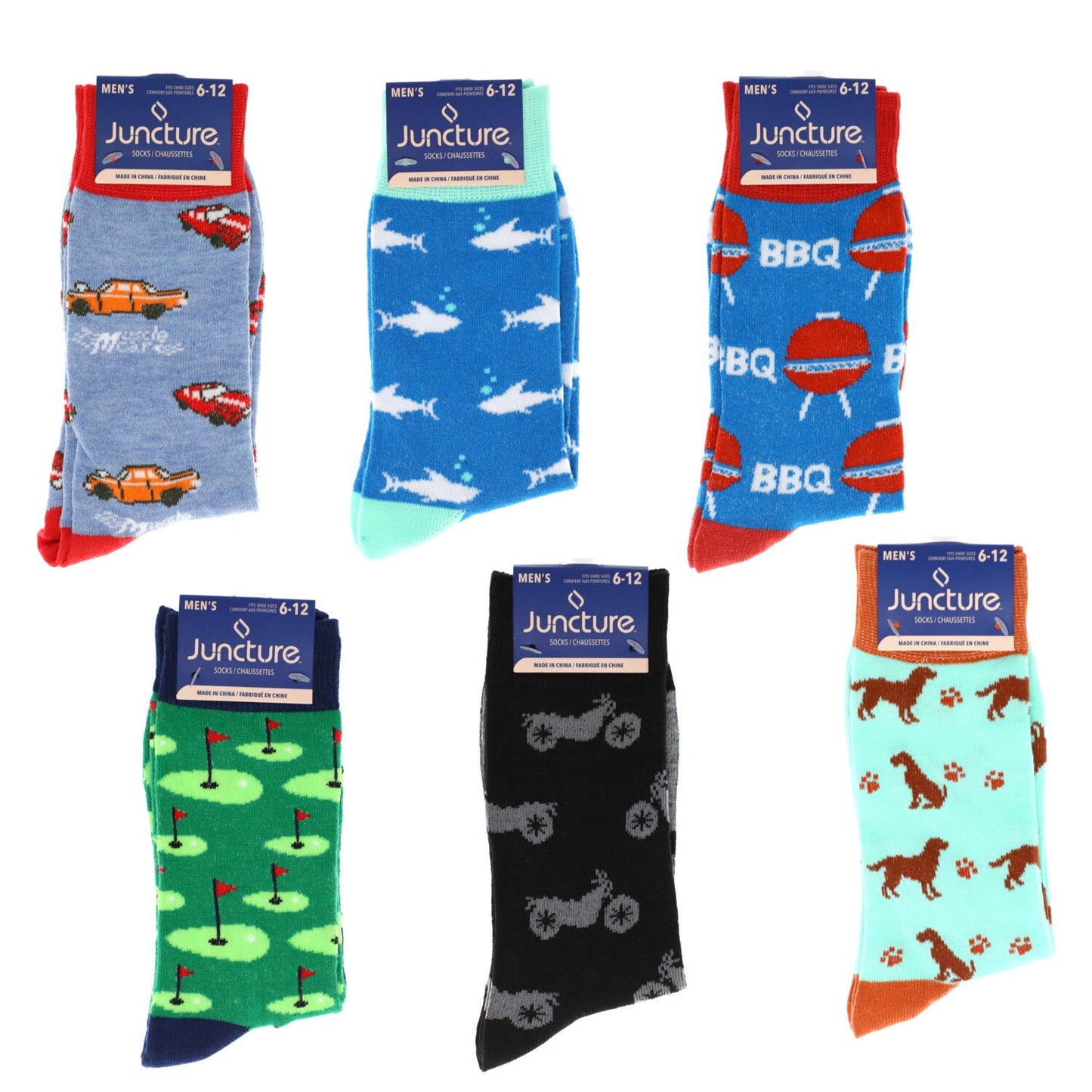 Juncture Men's Fashion Socks (Pack of 36)