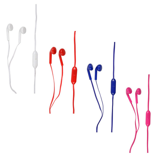 E-Circuit Colorful Earbuds with Built-in Microphones (Pack of 24)