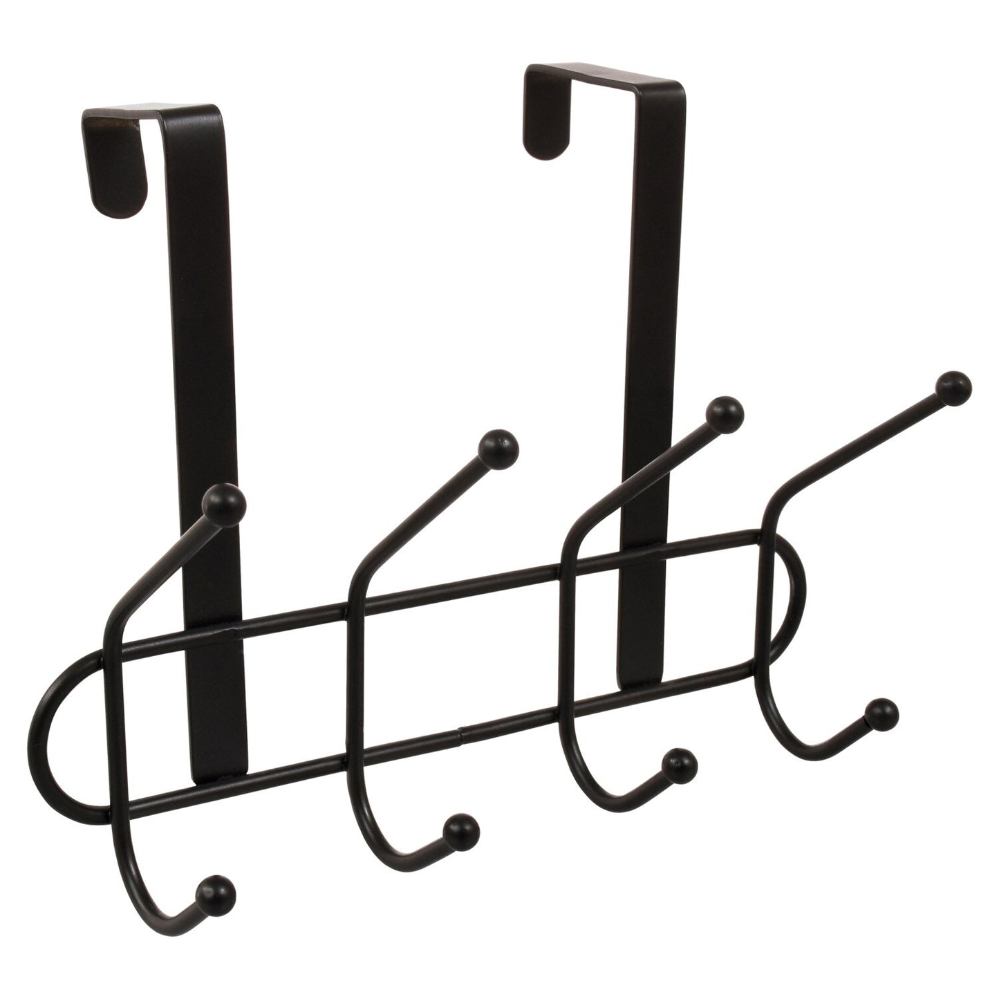 Essentials Black Over-The-Door Hooks, 8.625x6.375 in. (Pack of 12)